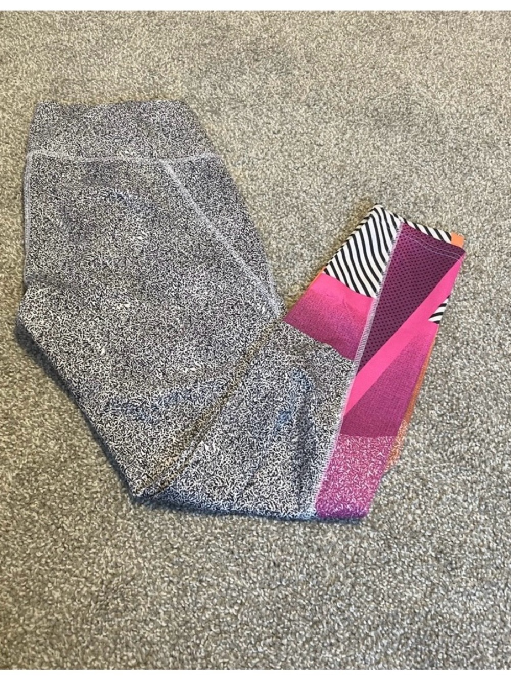 Black Flecked Athleta x Peleton Leggings